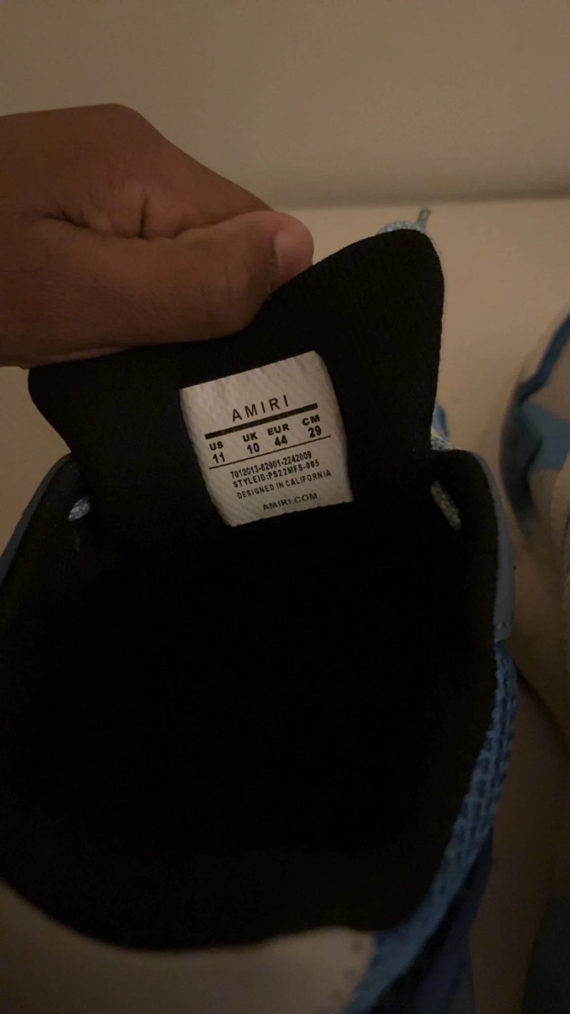 AMIRI blå och vita sneakers strl 44 - 3