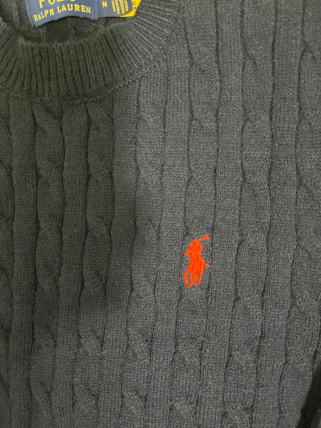 Mörkblå stickad tröja Polo Ralph Lauren - 1