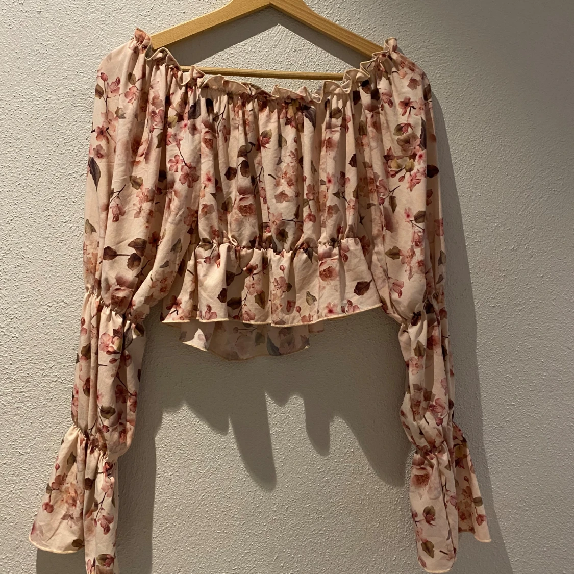 Off shoulder print topp - 1