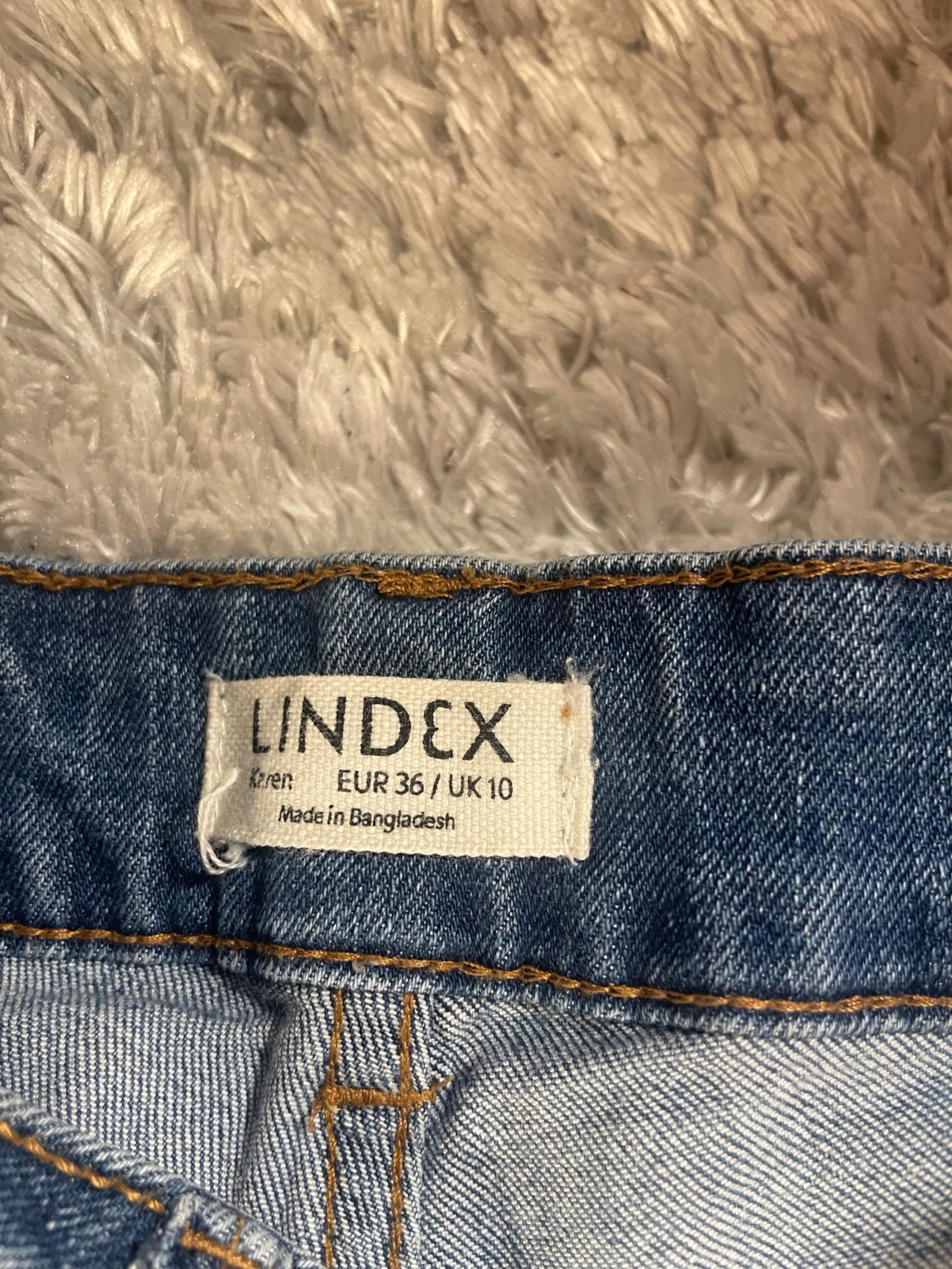 Blå bootcut jeans från Lindex, strl 36 - 1