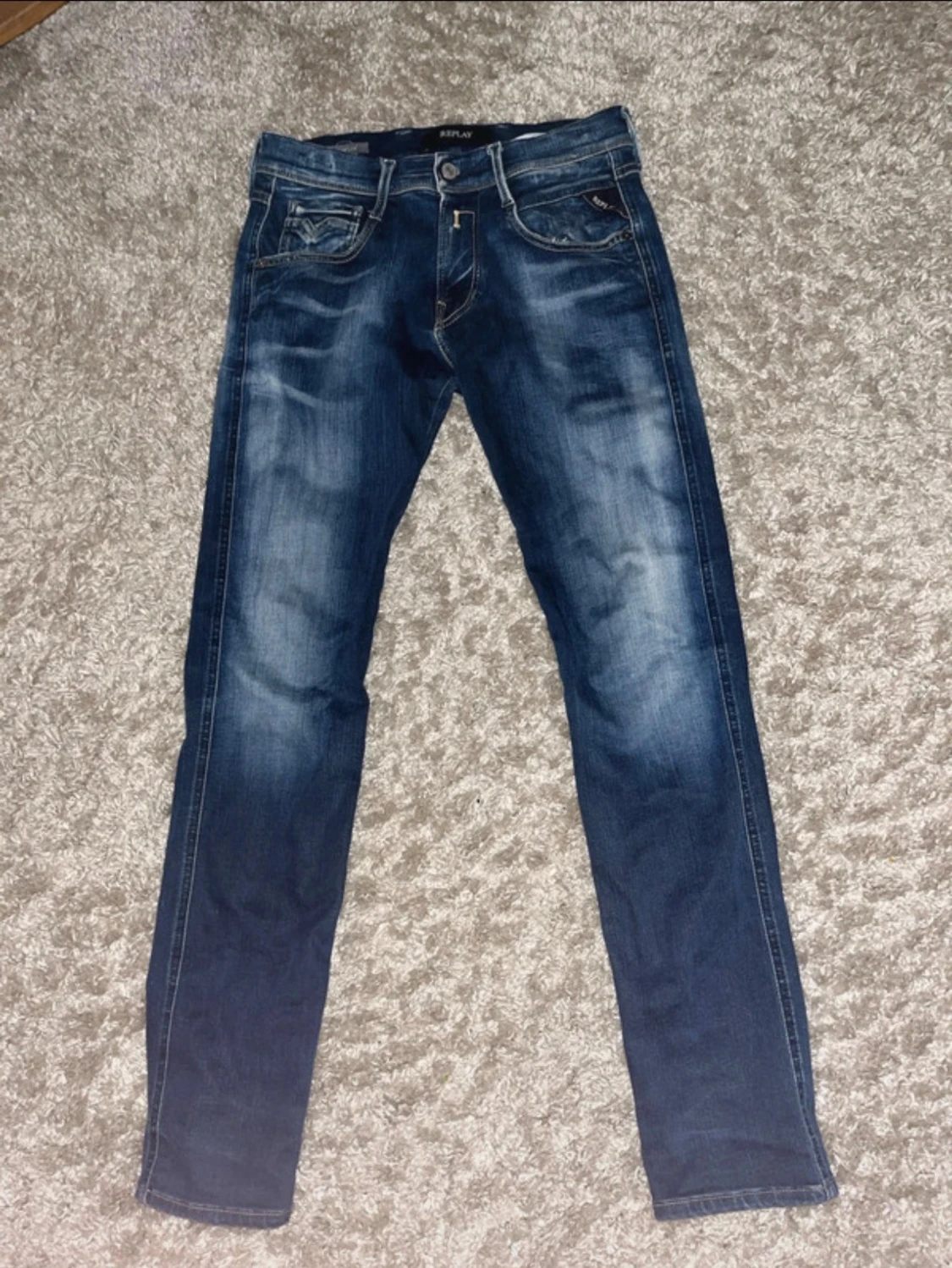 Replay Anbass jeans blå w28 l30 slim fit