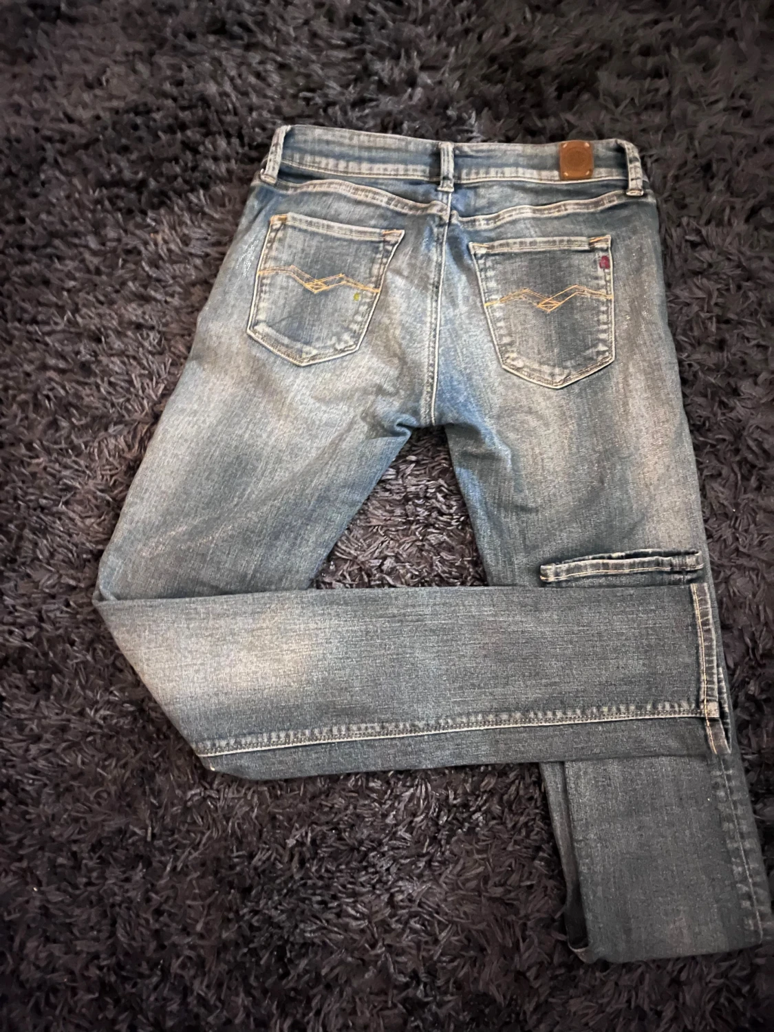 Replay skinny jeans i blå denim