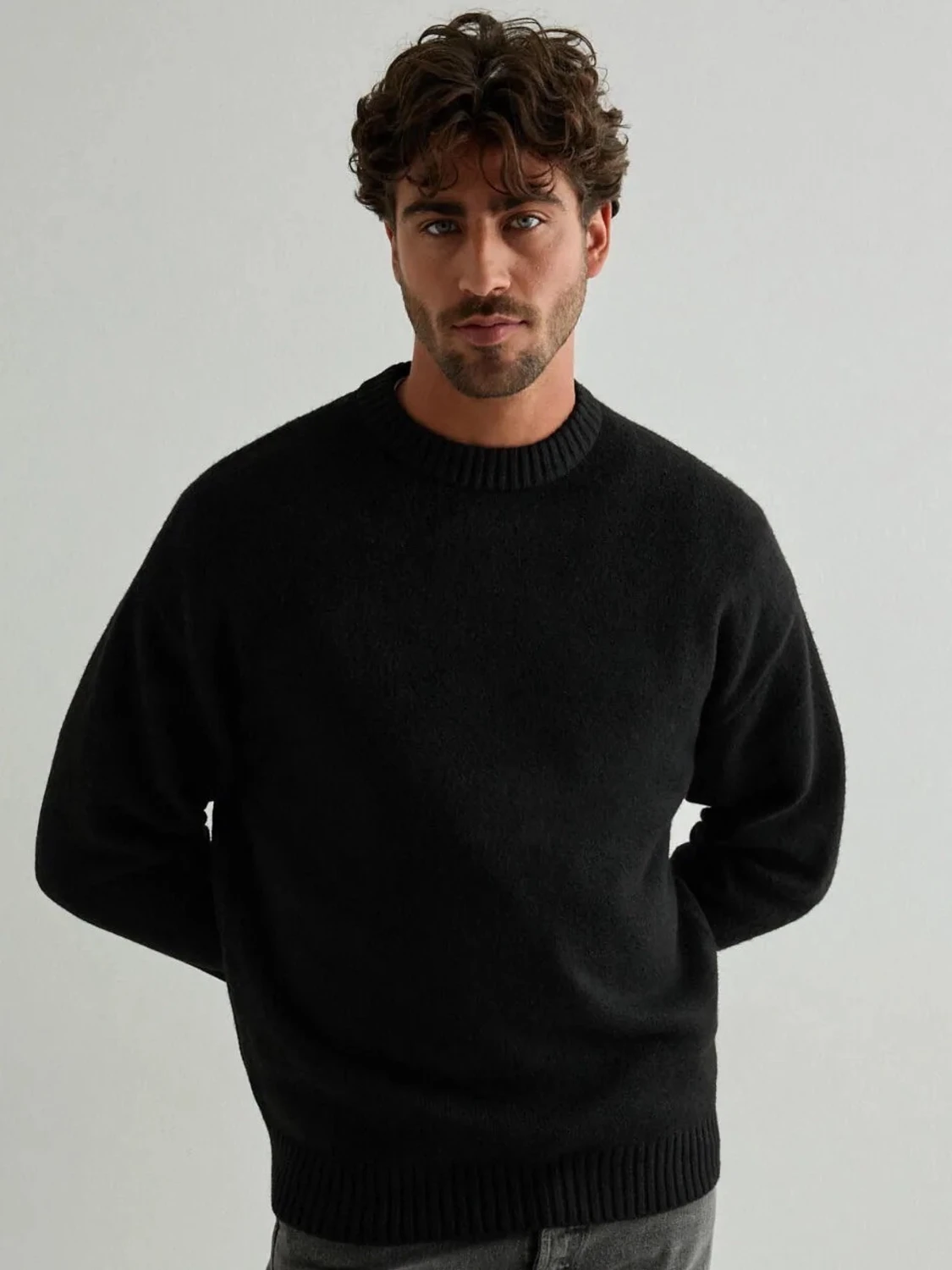 Svart stickad tröja från Jack & Jones