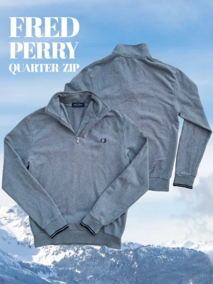  Fred Perry, Quarter zip - Säljer en Quarter zip från Fred Perry i storlek S. Modellen är 173cm, och tröjan passar riktigt bra. En Stilig tröja och ända defekten är ett mycket smått släpp vid armhålan (se bild), vilket ej märks om man inte tittar noga. 