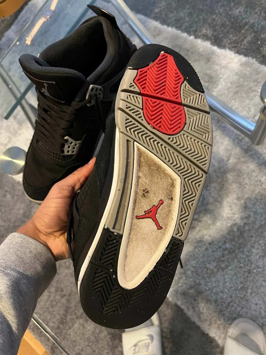 Svarta Nike Air Jordan 4 sneakers - 4