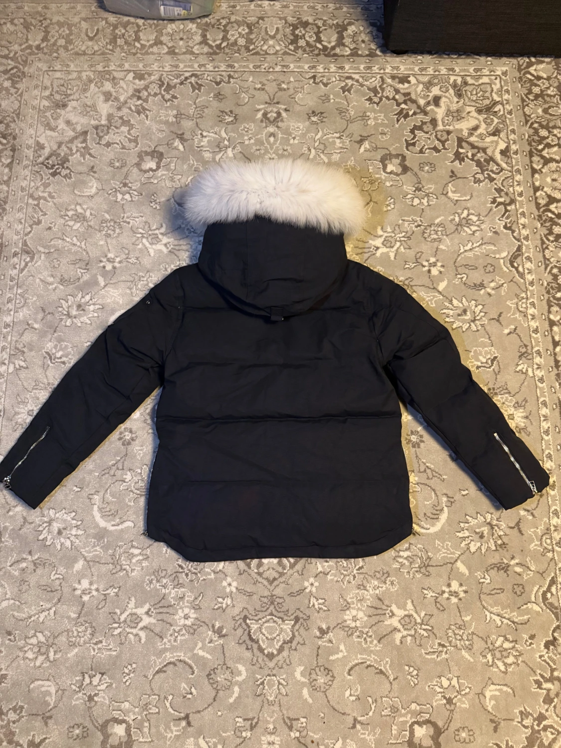 Moose Knuckles blå dunjacka med päls - 3