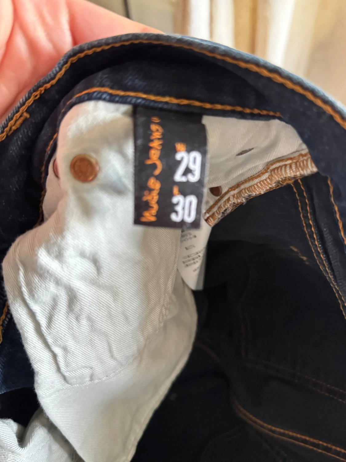 Mörkblå Nudie Jeans W29 L30 - 1