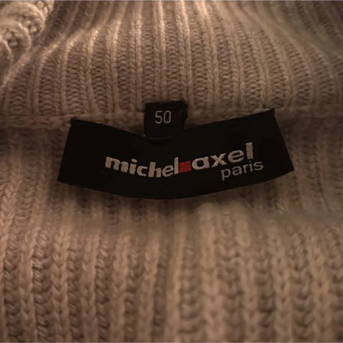 Grå stickad cardigan jacka Michel Axel - 2