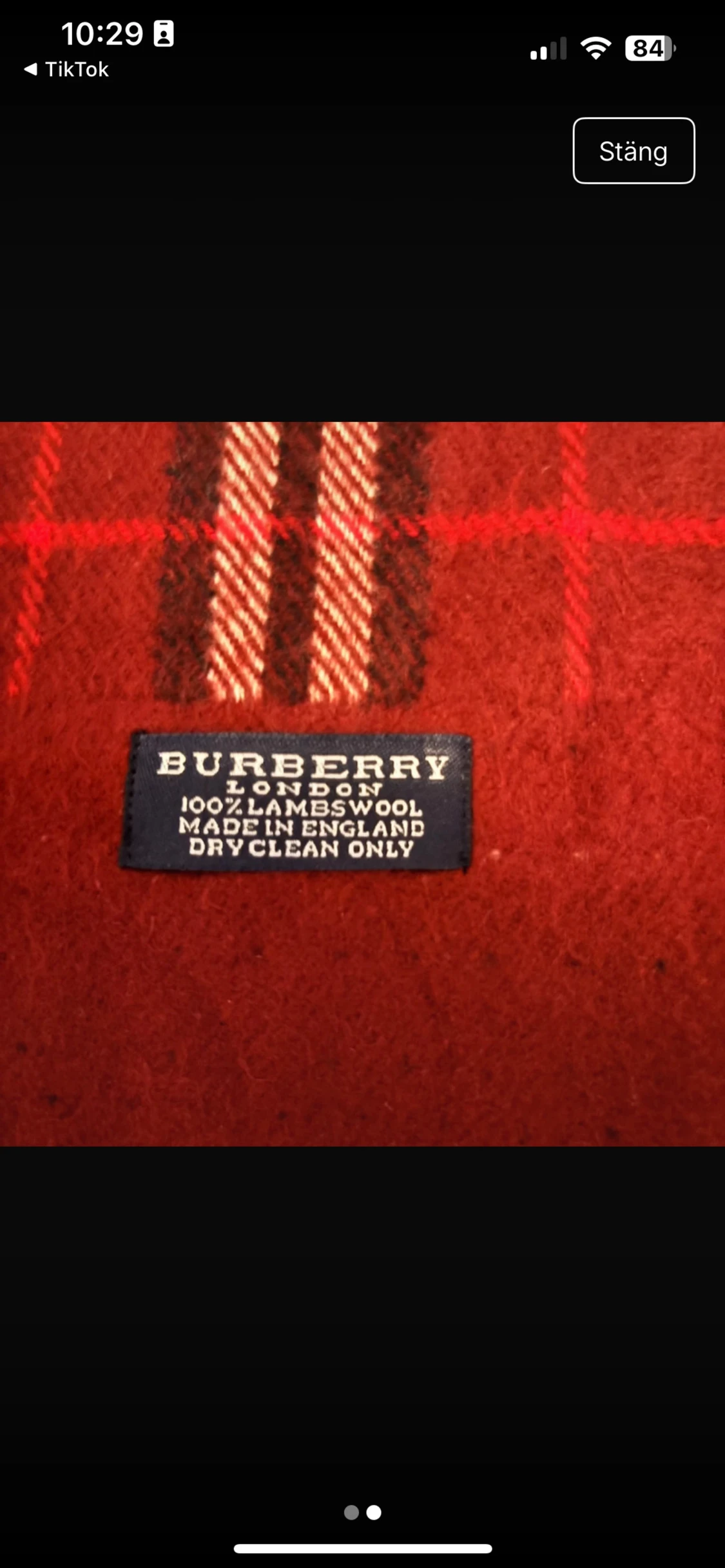 Röd Burberry halsduk - 2