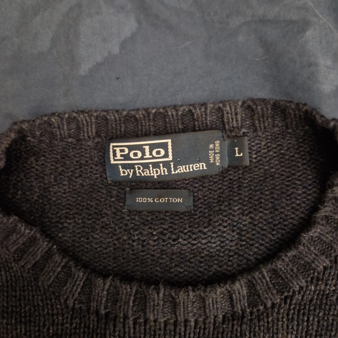 Mörkblå stickad tröja Polo Ralph Lauren - 1