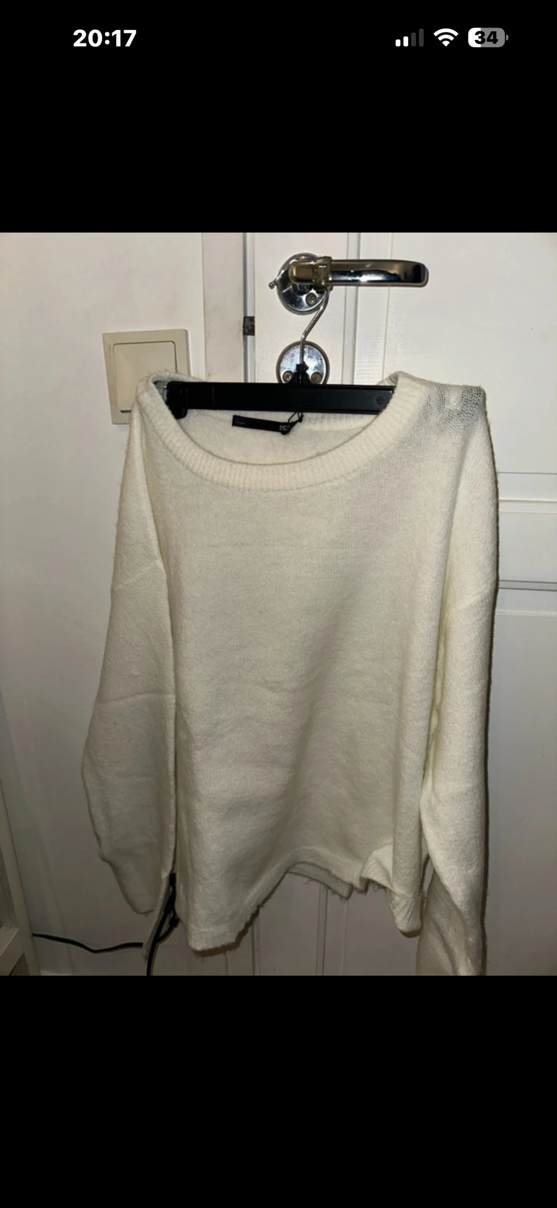 Vit stickad tröja - 2