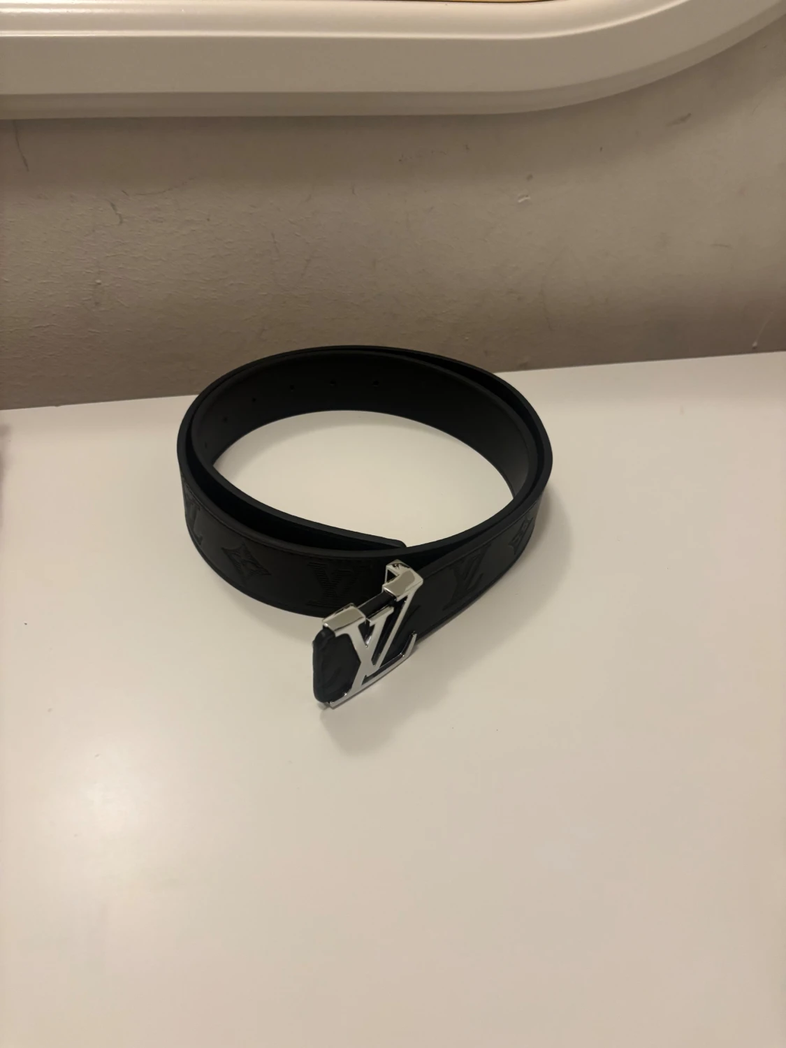 Svart Louis Vuitton skärp i skinn - 2