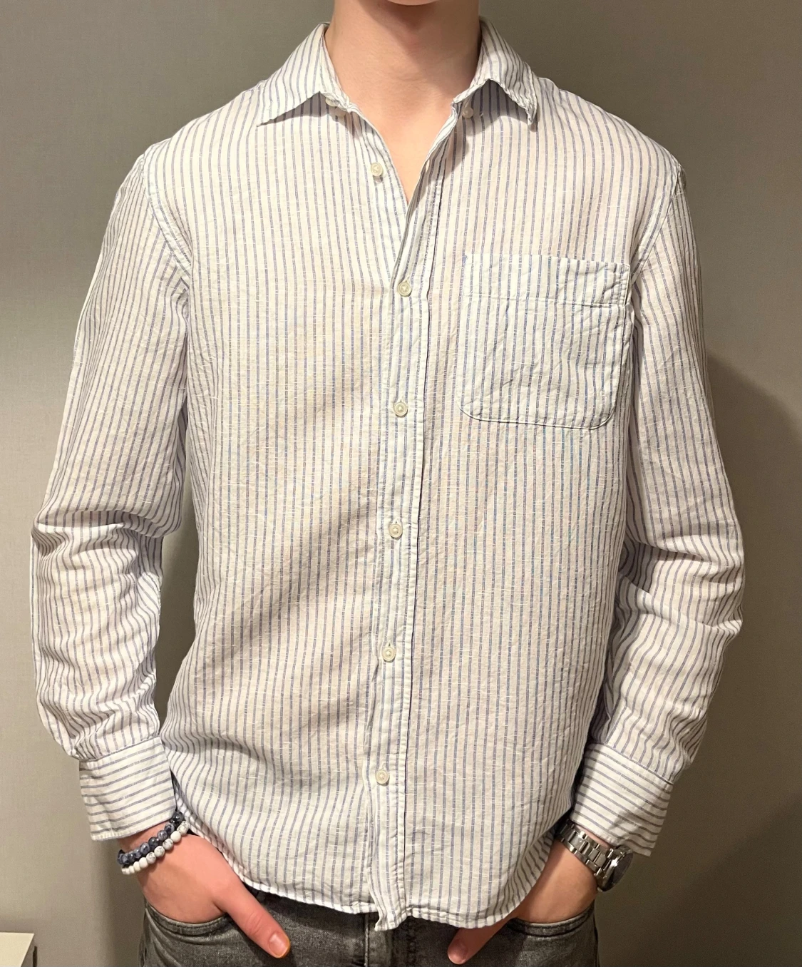 Randig vit skjorta från Zara