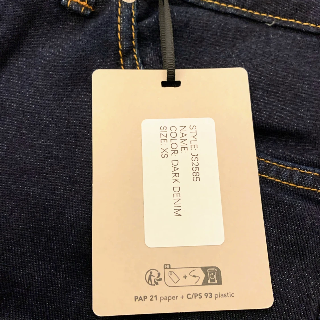 Mörkblå jeansbyxor från Design by Si XS  - 2