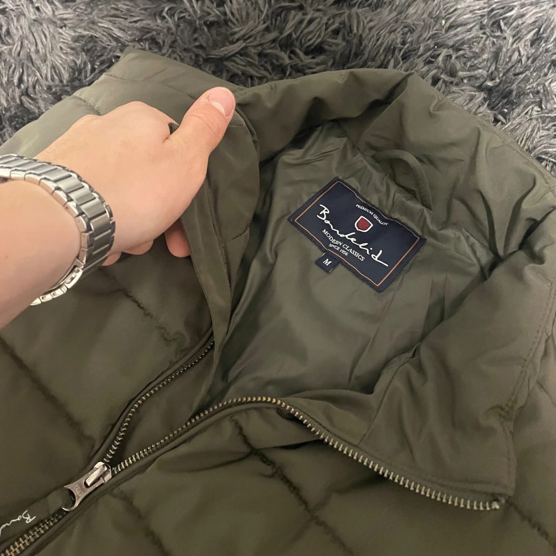 Olivgrön dunväst från Bondelid  - 3