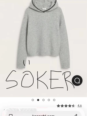 Mjuk hoodie från Kappahl i grått & vitt - Söker storlek 158! 