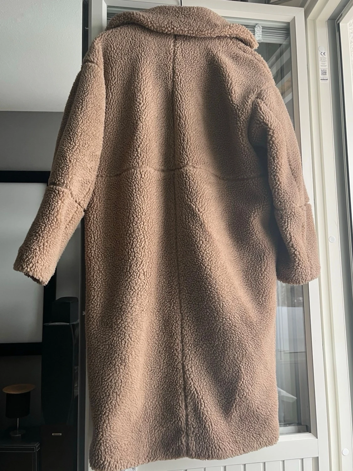 Beige oversized teddyjacka - 1