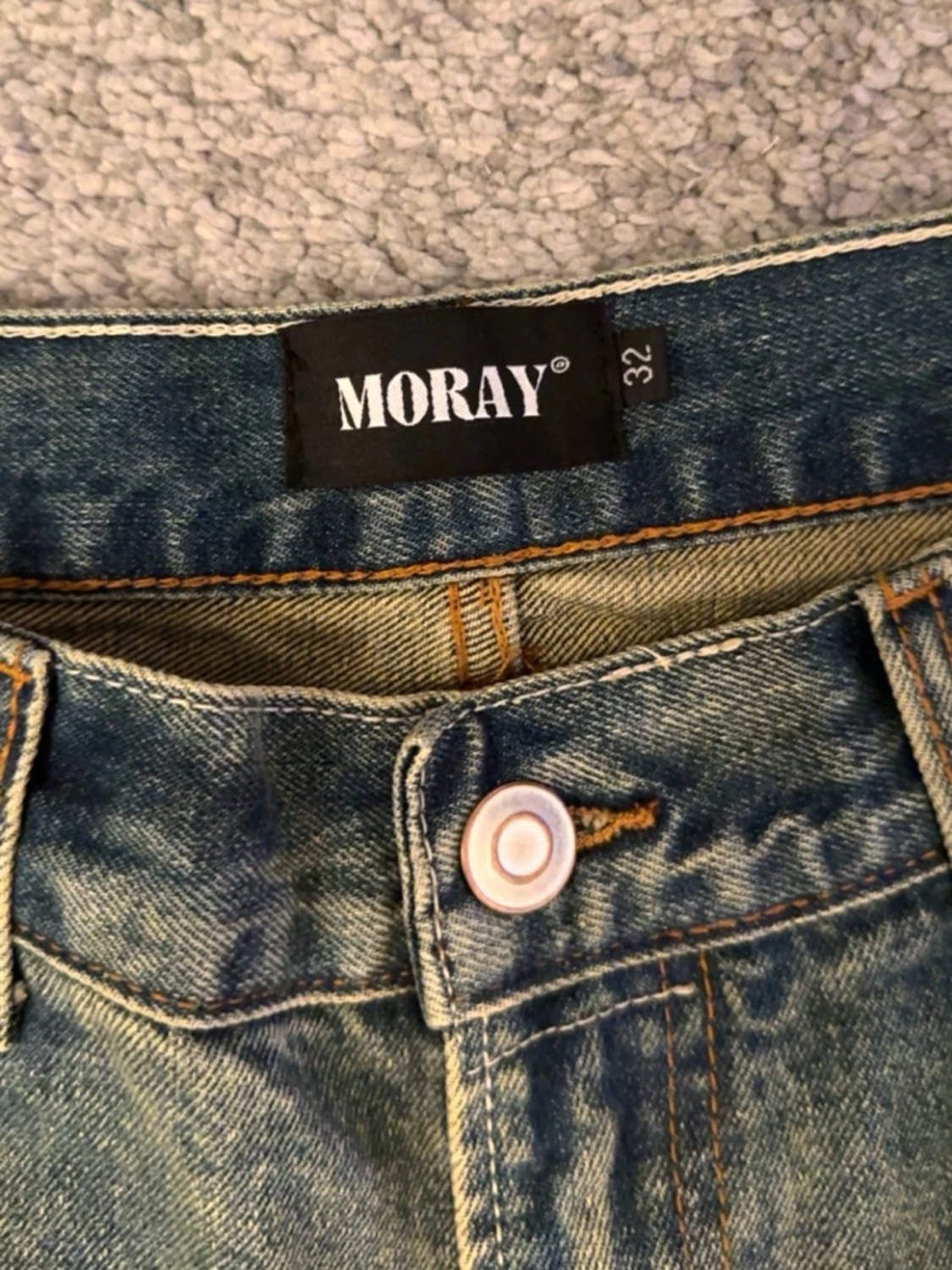 Blå flared jeans - 3