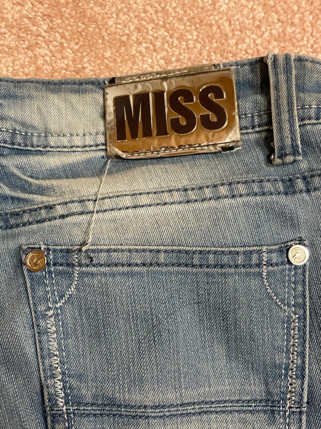 Blå bootcut jeans  - 6