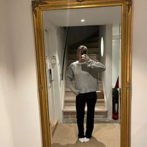 Grå stickad - Storlek XS, oversized