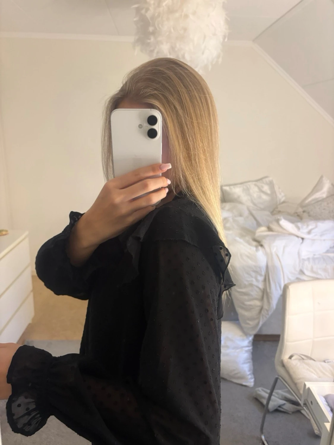 Söt prickig blus  - 2