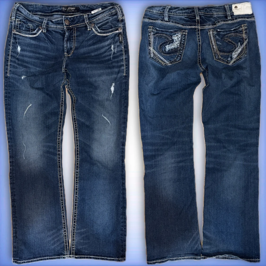 bootcut silver jeans