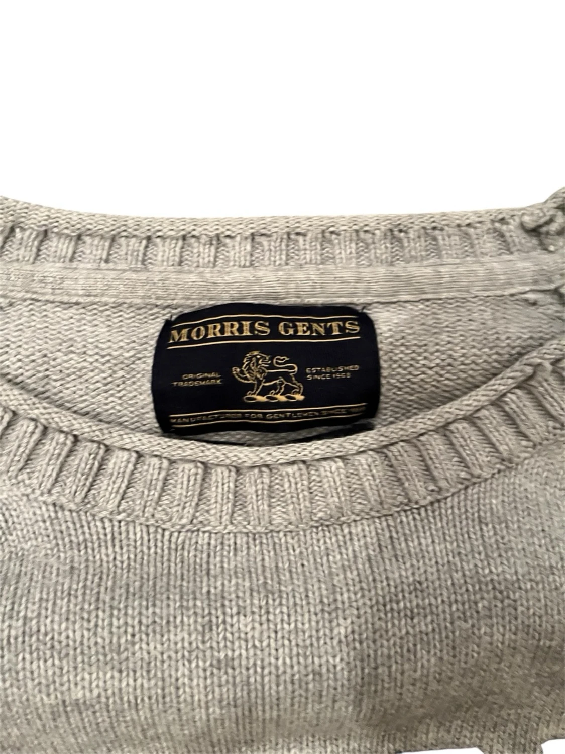Grå stickad tröja Morris Gents - 2