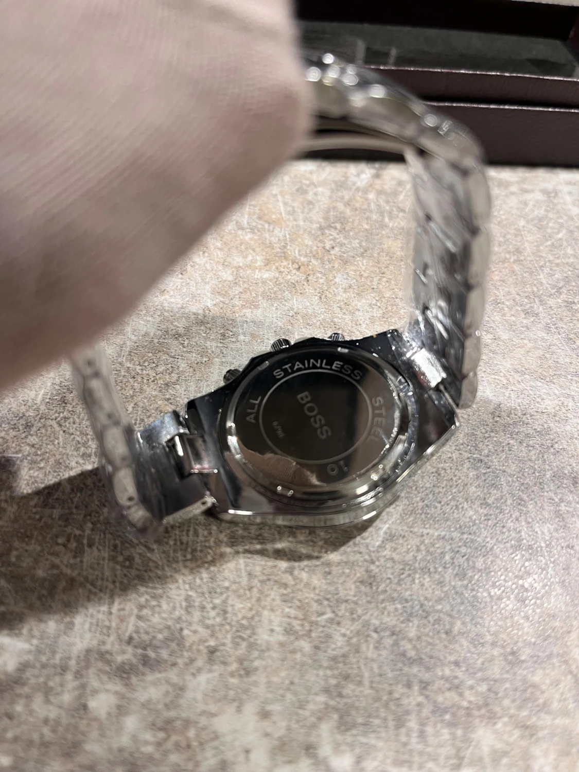 Blå och silver Hugo Boss klocka - 3