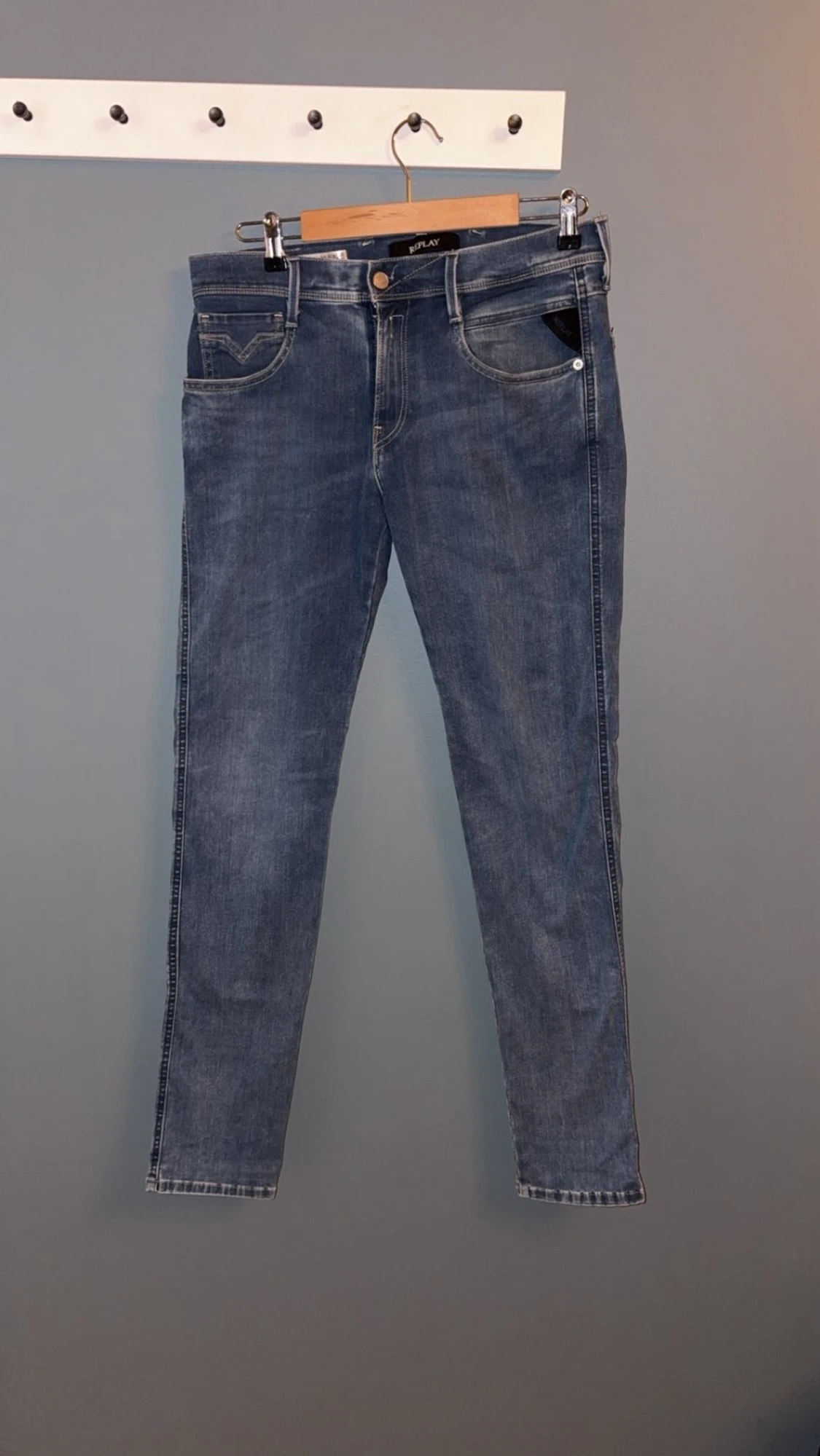 Blå Replay Hyperflex jeans