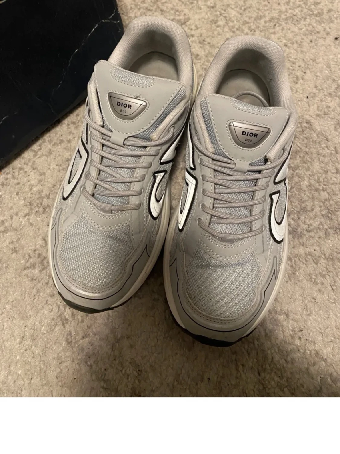 Grå Dior B30 sneakers med snörning - 3