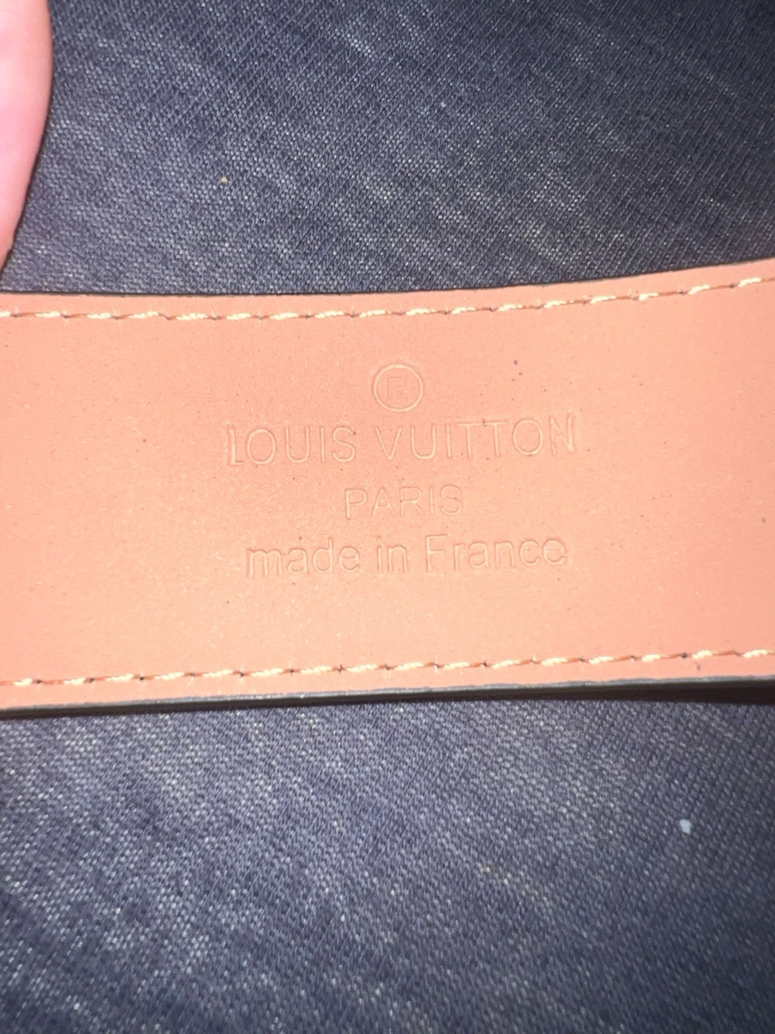 Snyggt svart bälte med orange box - 5