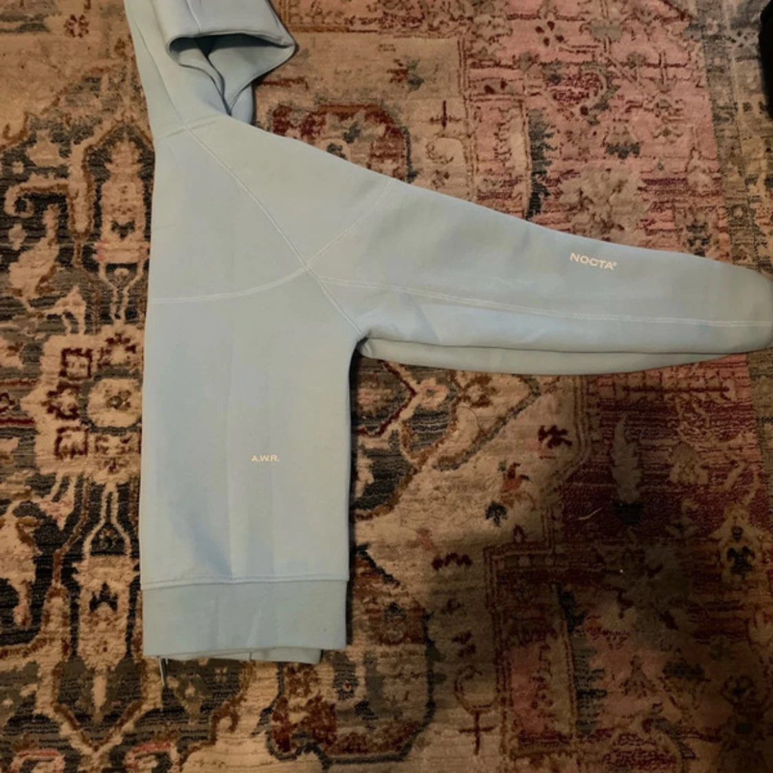 Nike NOCTA ljusblå hoodie med dragkedja - 3