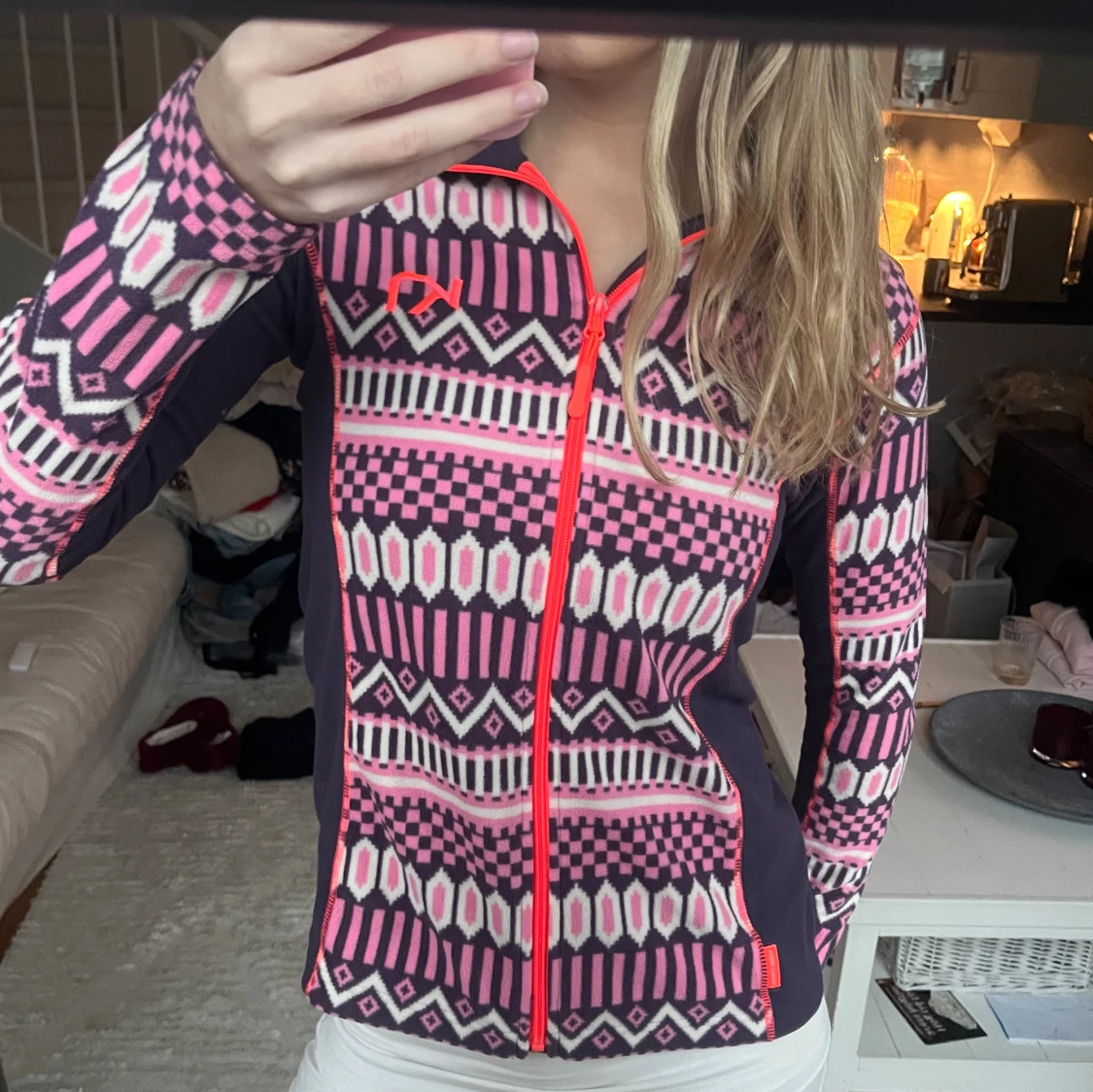 Mönstrad fleecejacka från Kari Traa - 4