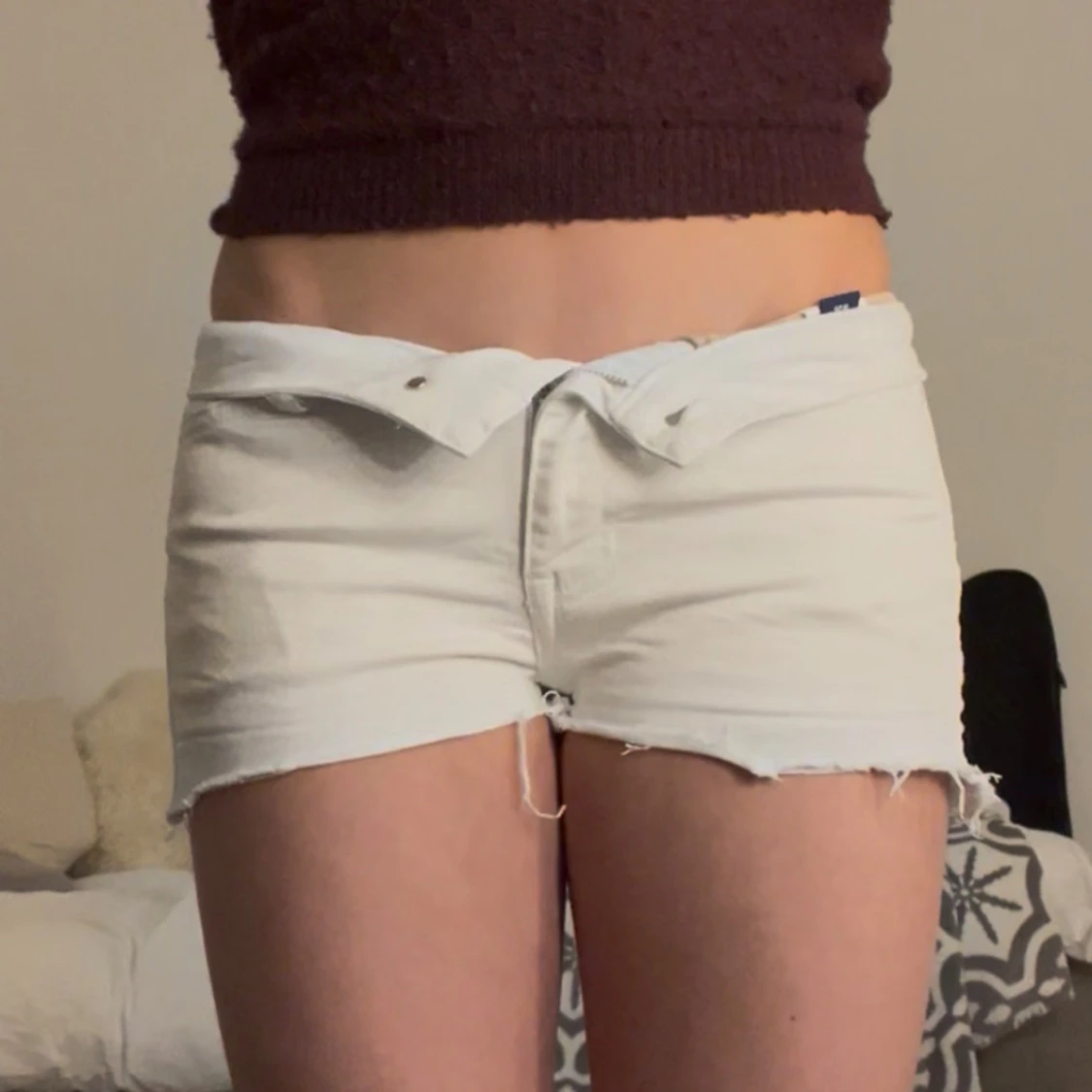 Vita jeansshorts från GANT