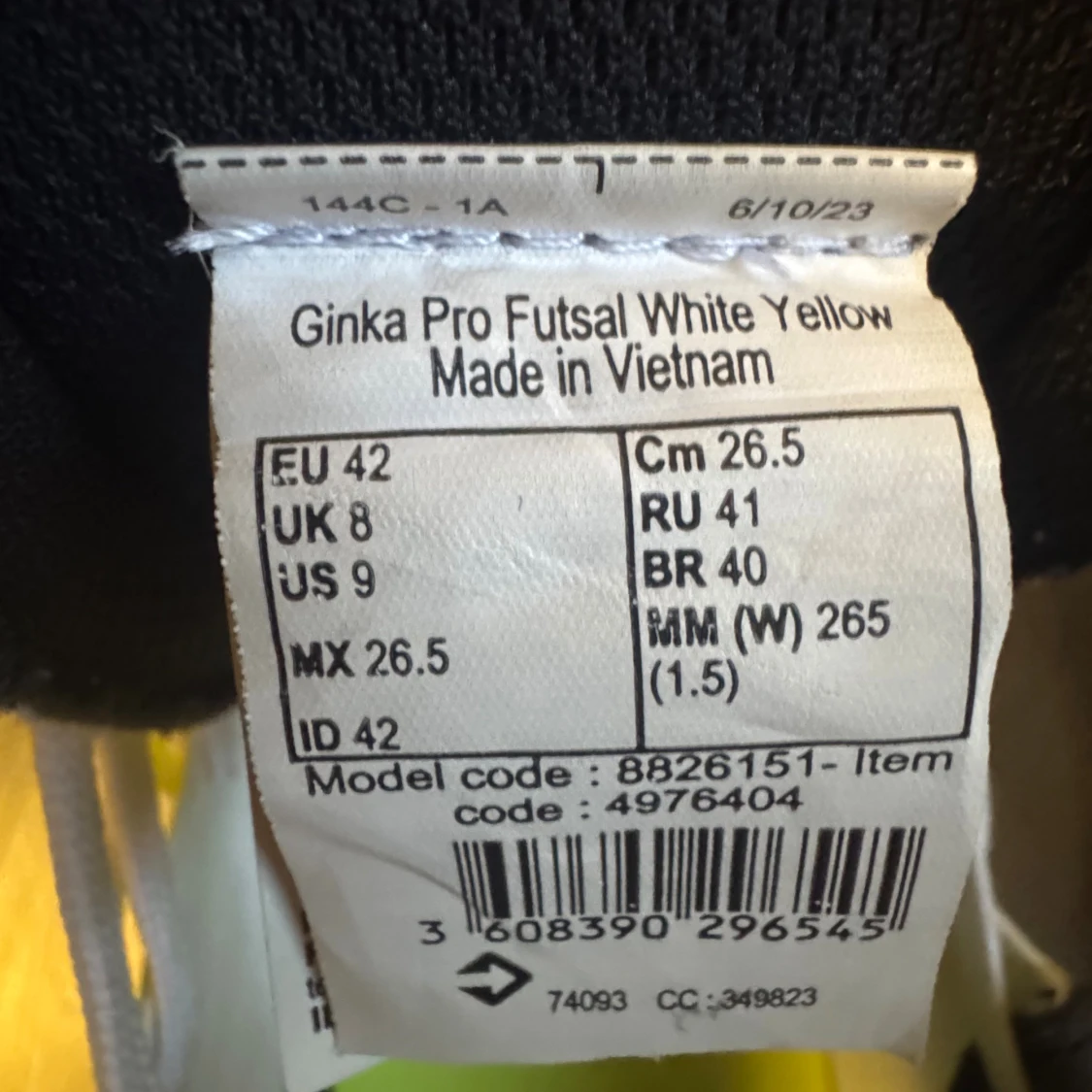 Kipsta Ginka Pro Futsal vita och gula skor - 3