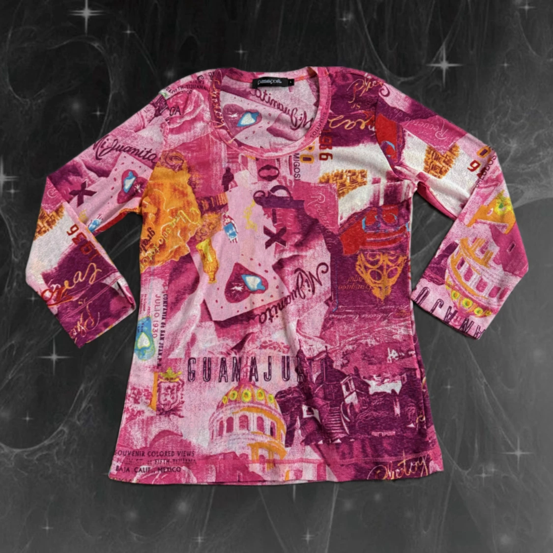 Färgstark långärmad tröja Passport