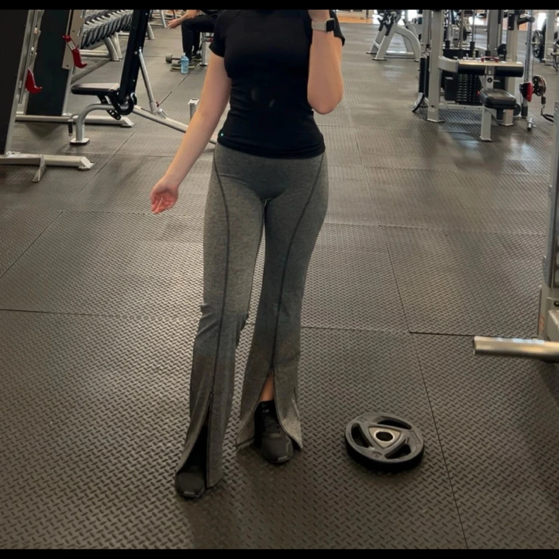 Grå träningsbyxor från Gymshark S