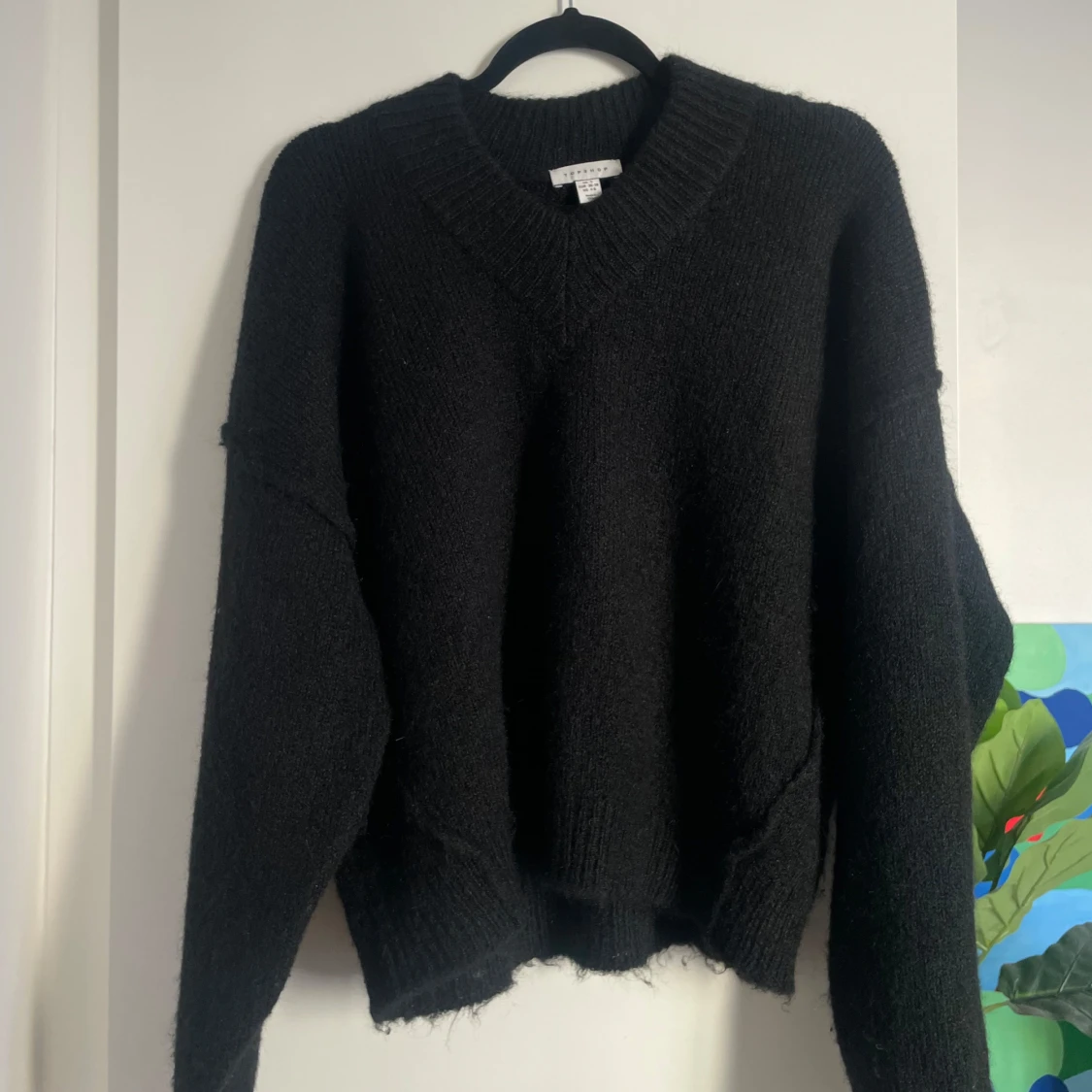 Svart stickad oversized tröja Topshop - 2