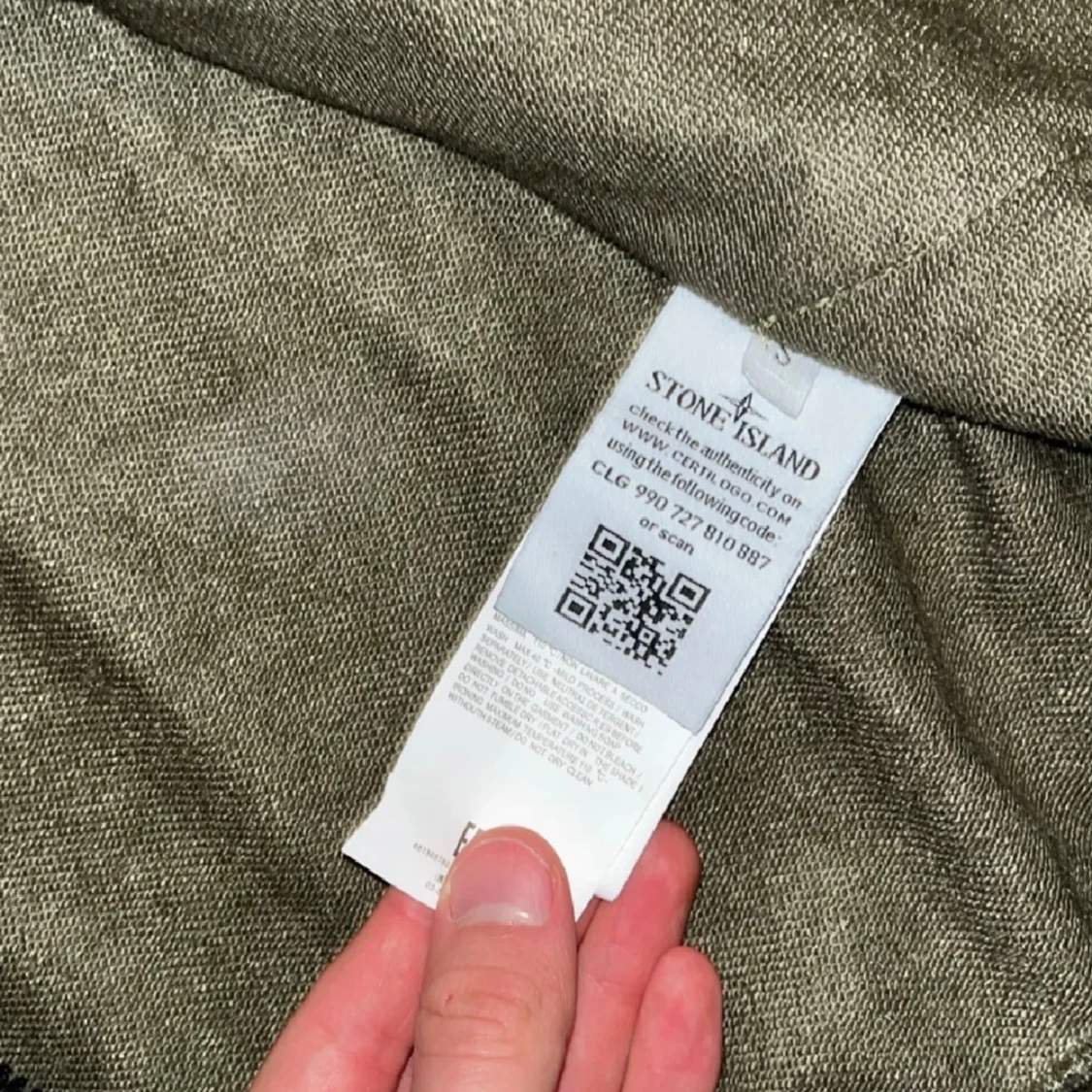 Olivgrön hoodie från Stone Island - 4