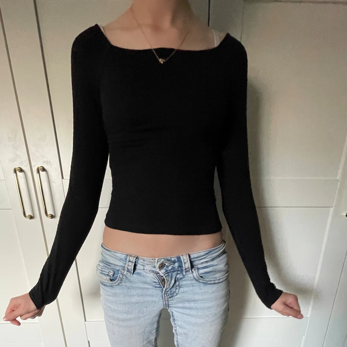 Svart långärmad topp från Kappahl