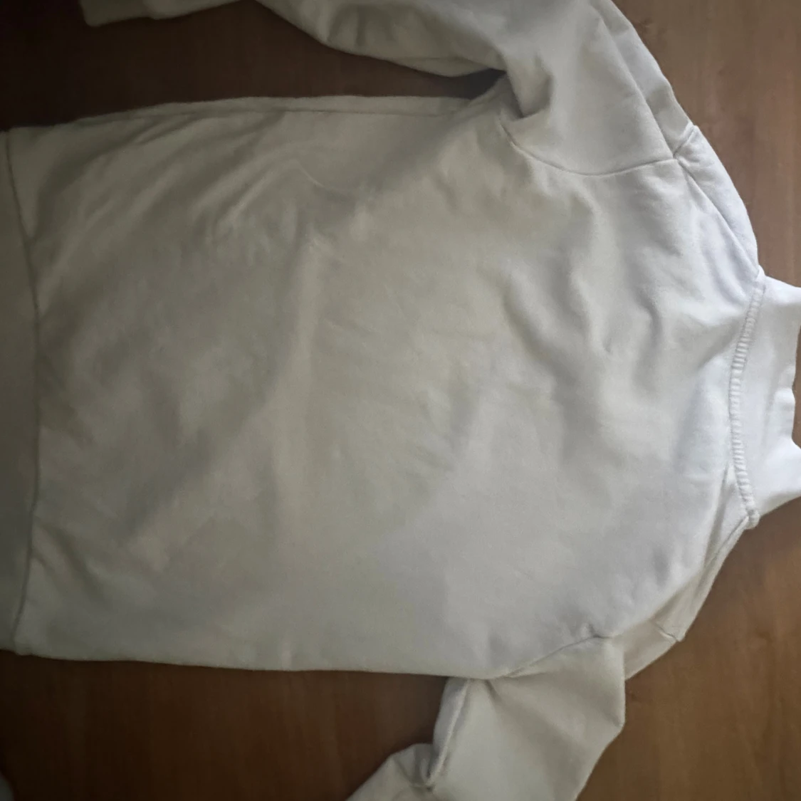 Vit half zip sweatshirt i bomull S - 1