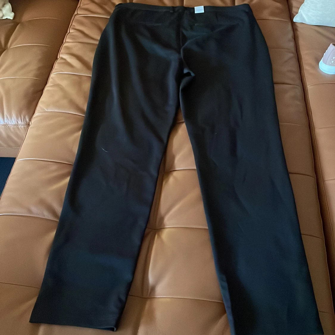 Svarta kostymbyxor med rak passform - 1