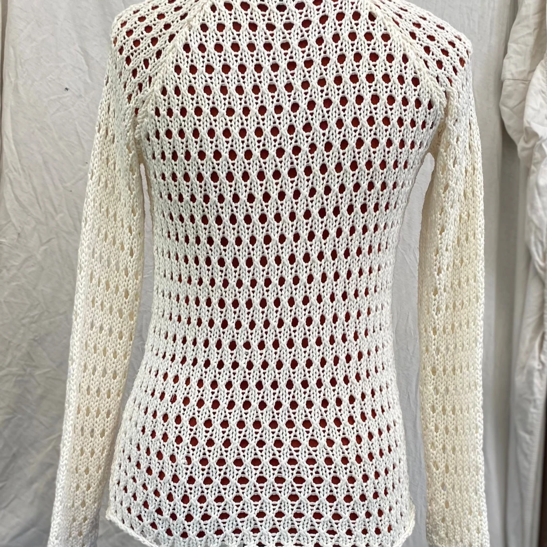 Vit stickad tröja från Lindex XS - 2