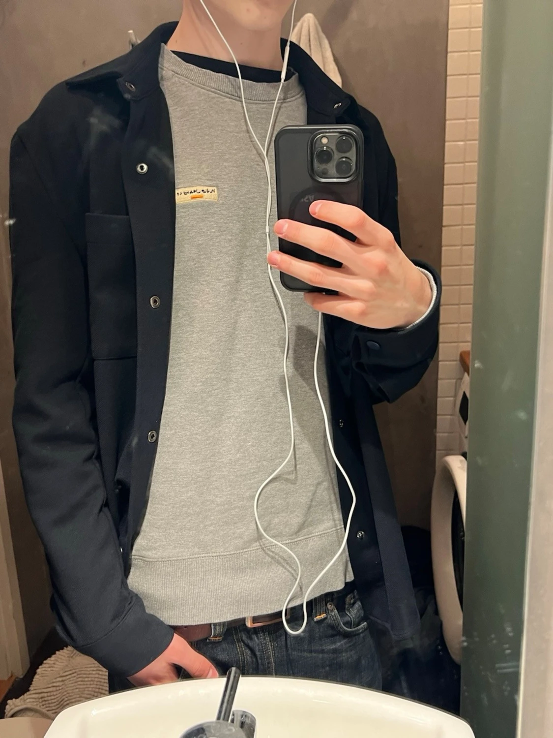 Grå sweatshirt från Nudie Jeans