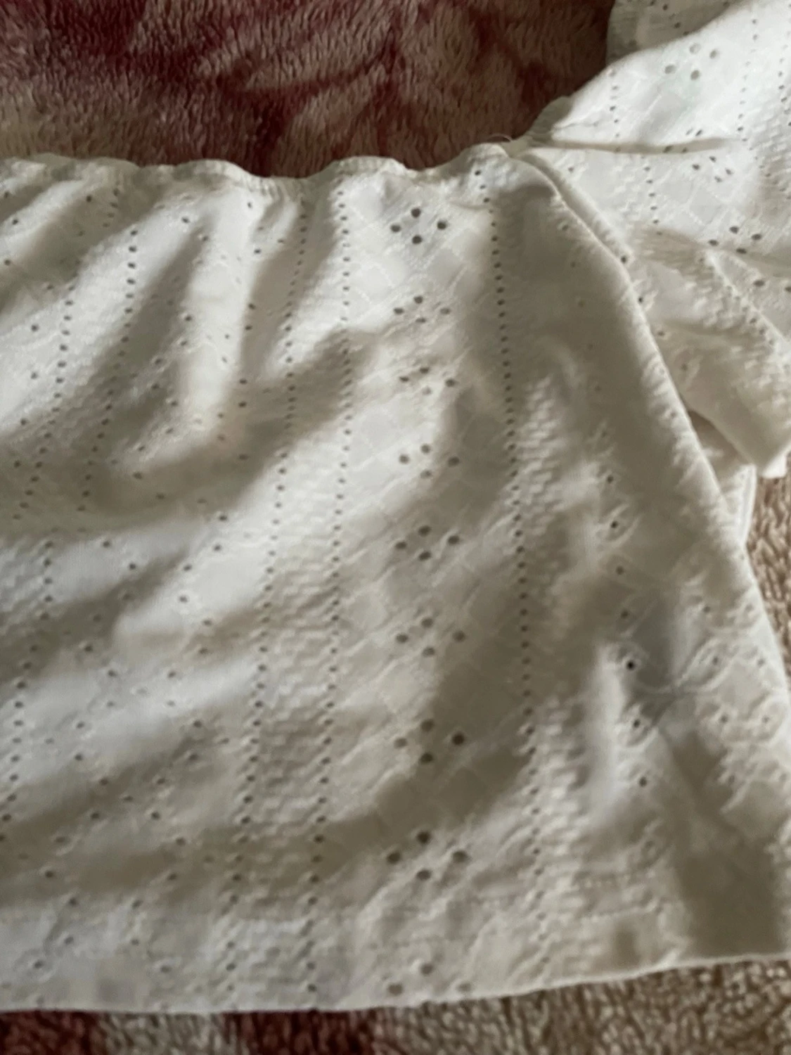 Vit croppad offshoulder blus - 2