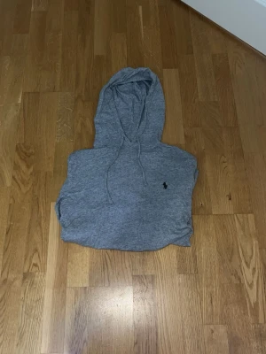 Grå Polo Ralph Lauren Hoodie - Säljer en grå hoodie från Polo Ralph Lauren. Stilren och bekväm grå hoodie, perfekt för både vardag och träning. Klassisk design med huva och den ikoniska Polo Ralph Lauren-loggan broderad på bröstet. Mjuk och skön materialkänsla.