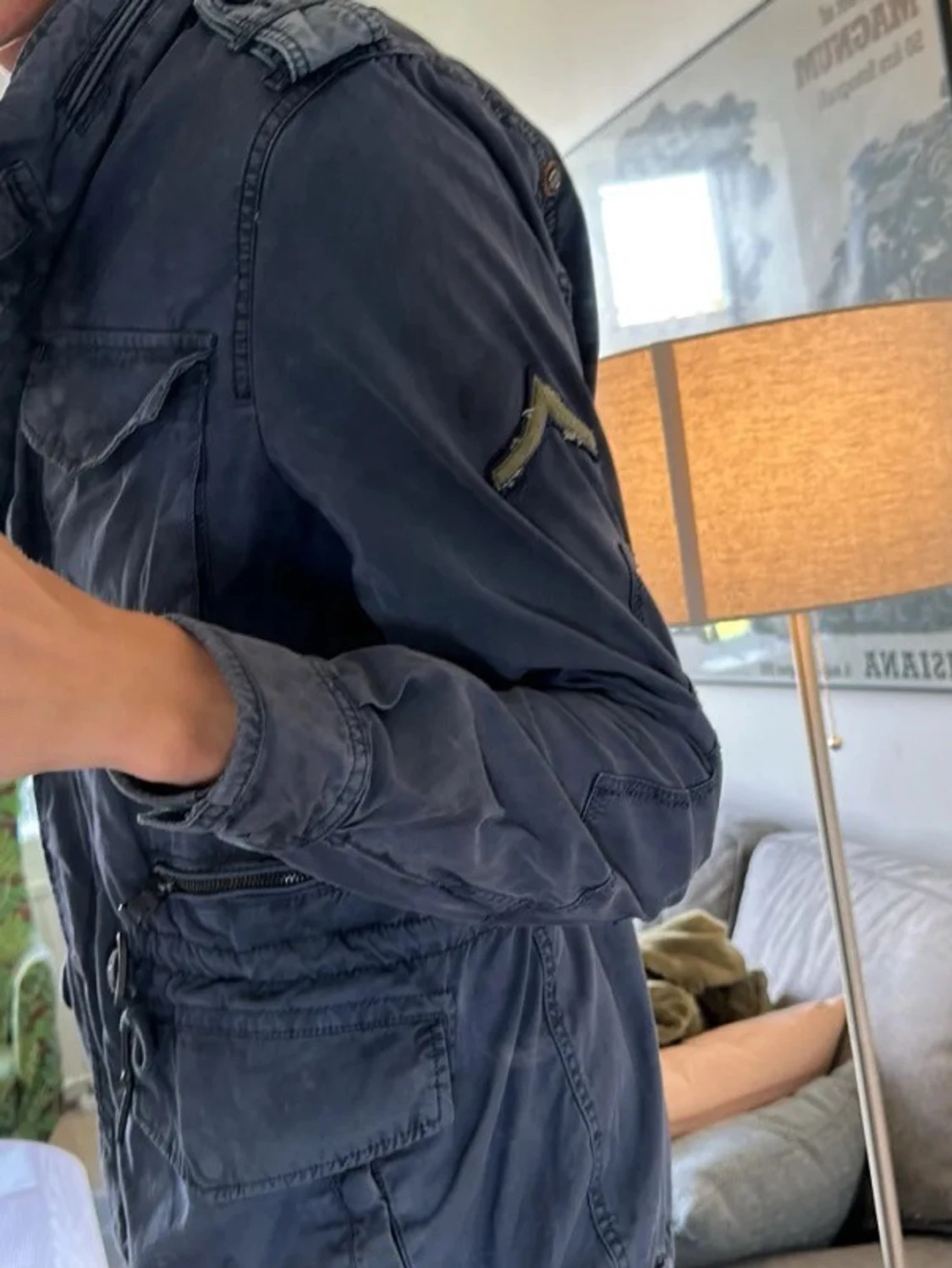 Mörkblå field jacket, size M - 1