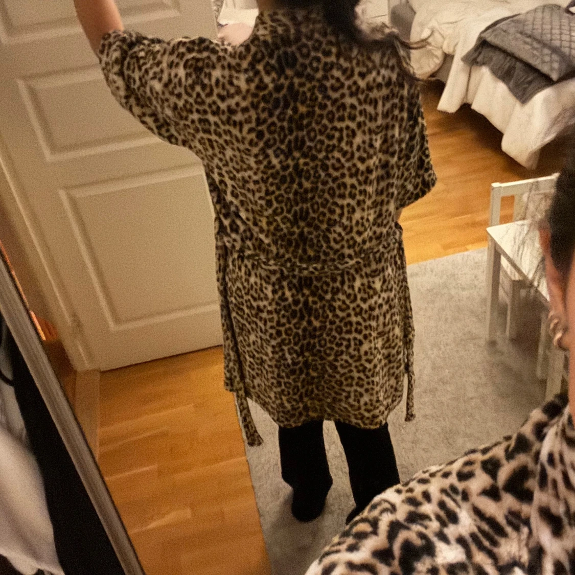 Leopardmönstrad morgonrock   - 2