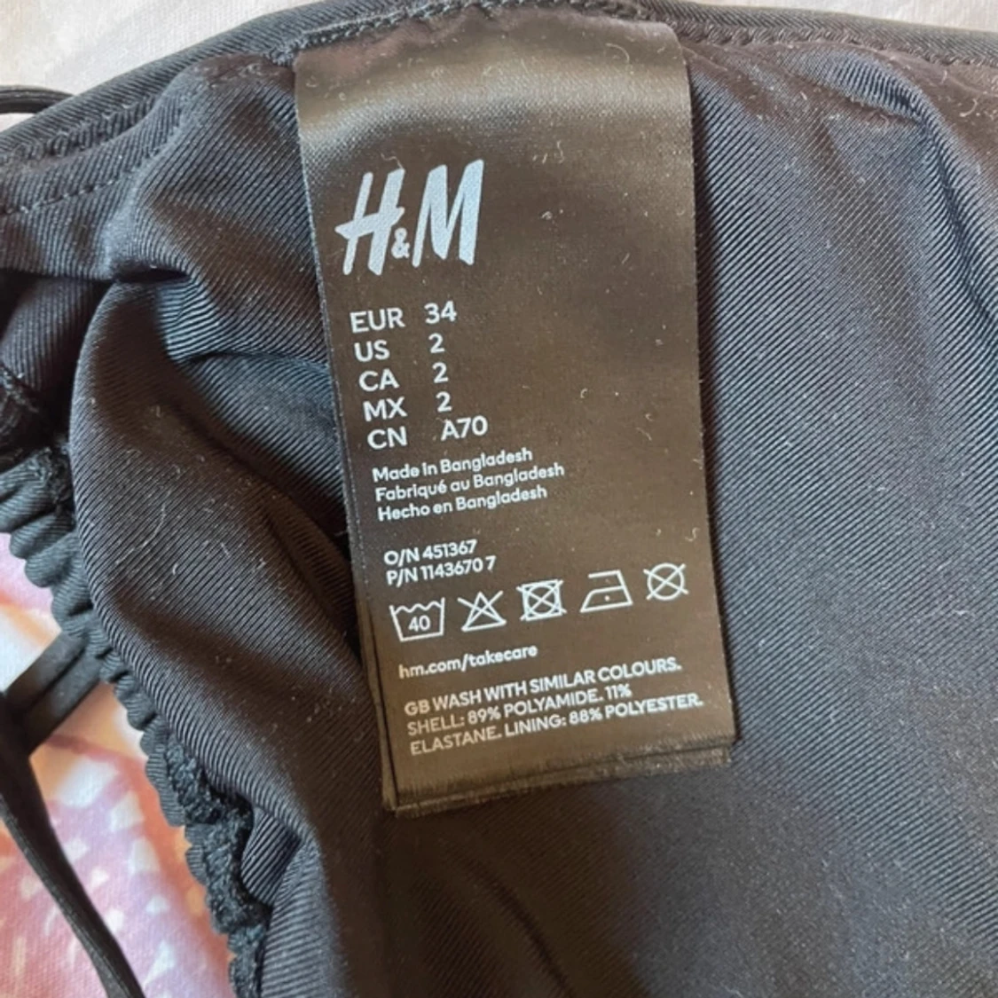 Svart bikiniöverdel från H&M - 1