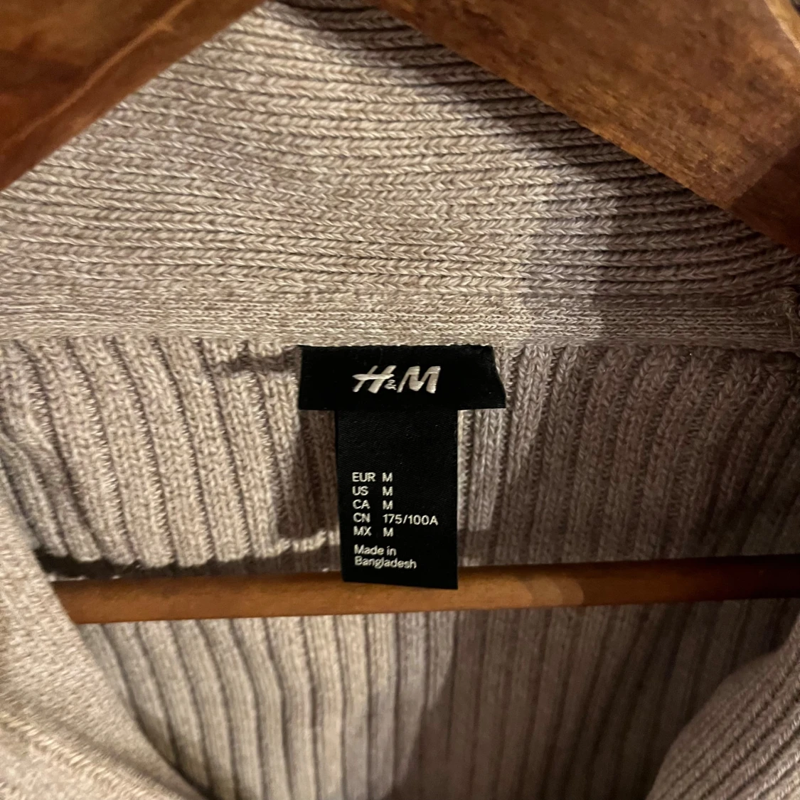 Beige stickad kofta från H&M, M - 1